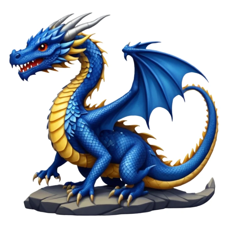 majestic Navy blue dragon sticker