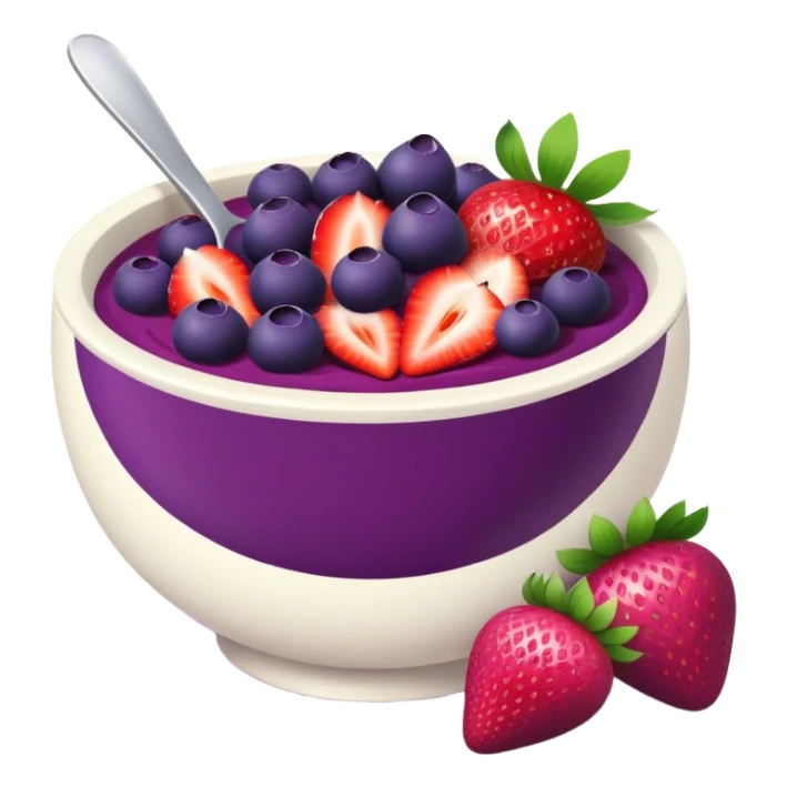 Açaí bowl with strawberries  sticker