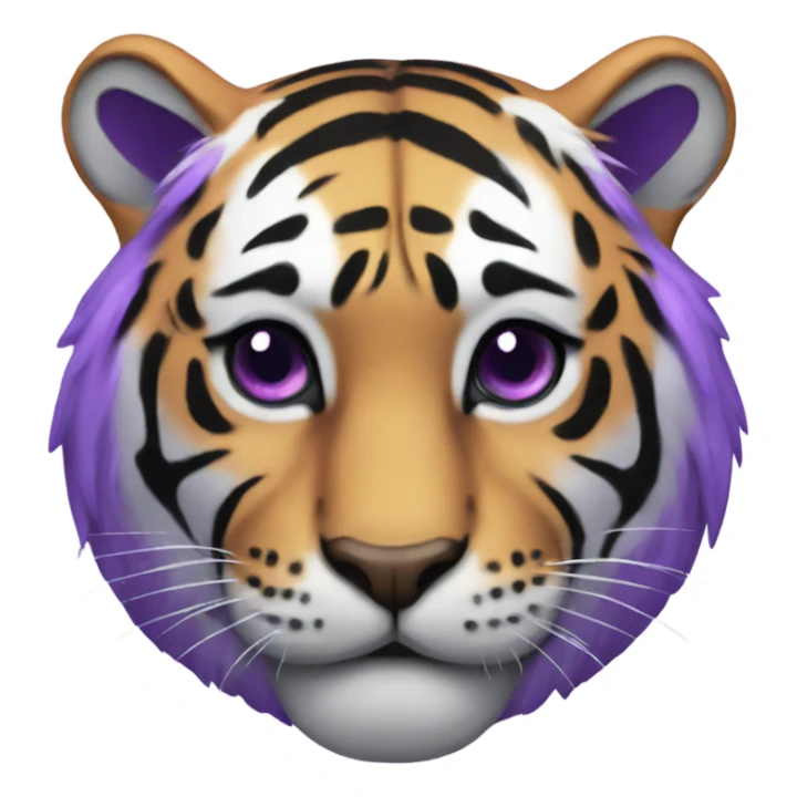 Purple tiger sticker