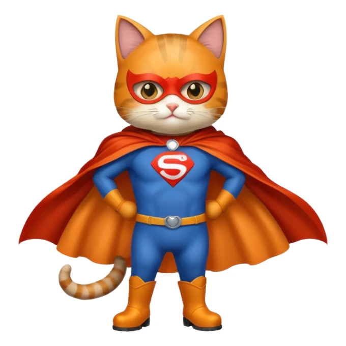  Cat dressed up as a superhero sticker