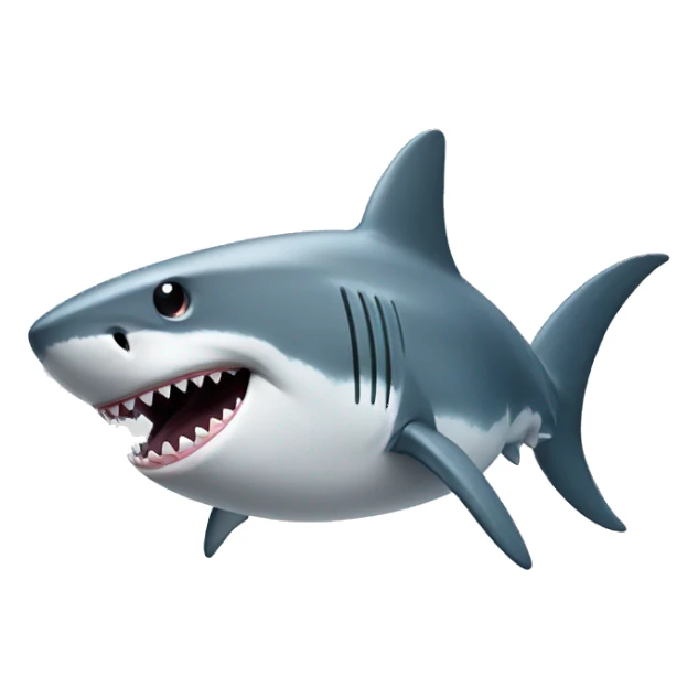 shark with earphone sticker
