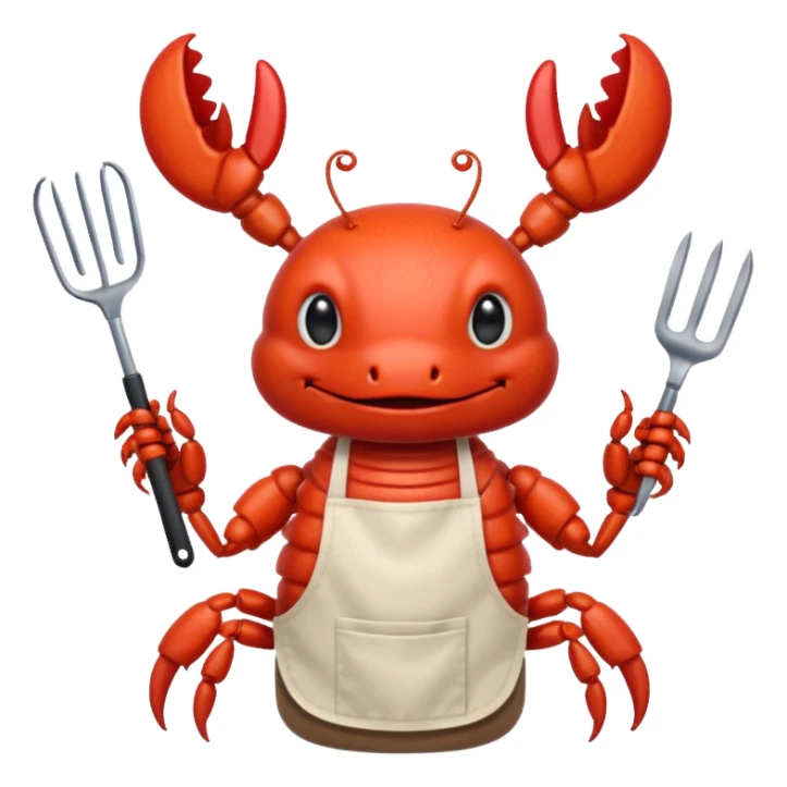 Crayfish cooking a bbq sticker