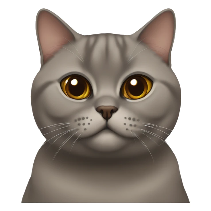 Brown british shorthair with Brown eyes sitting  sticker