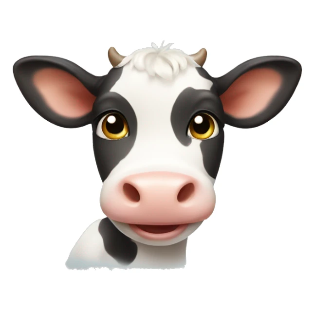 smiling baby cow  sticker