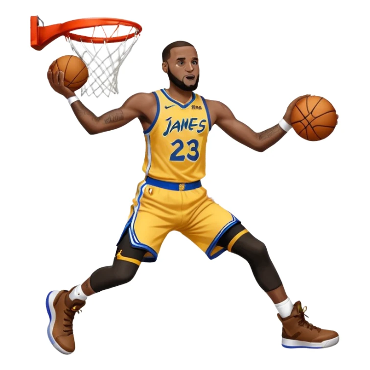 LeBron James dunking on Stephen curry  sticker