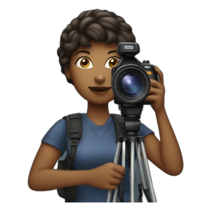 woman filmmaker with camera sticker