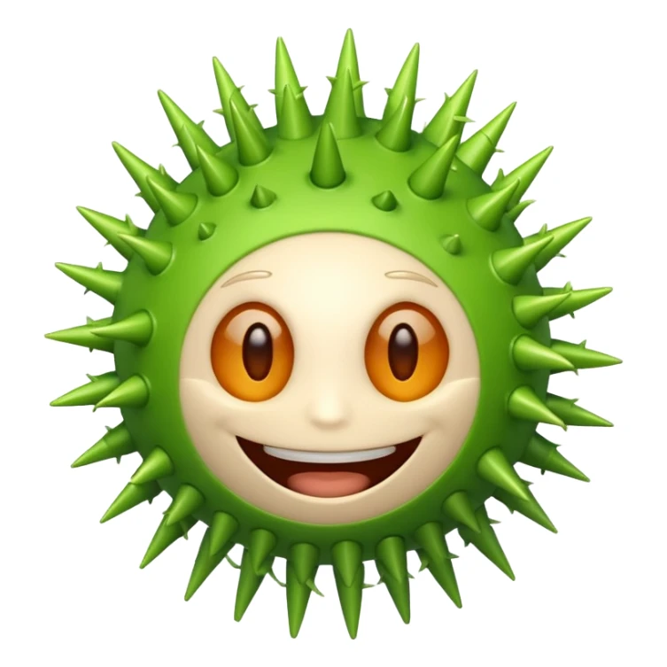 a smiling virus sticker