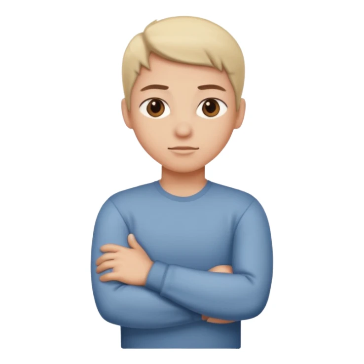 crossing arms with a side eye sticker