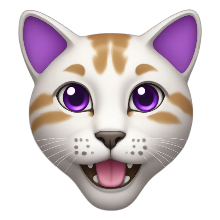 cat purple sticker