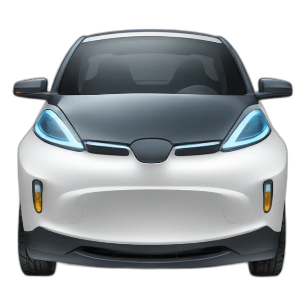 Electric car on charge sticker