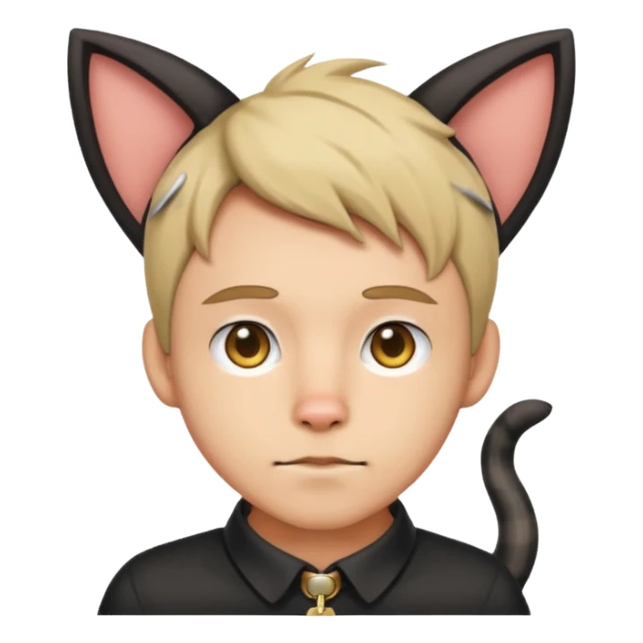 man with cat ears on all 4s sticker