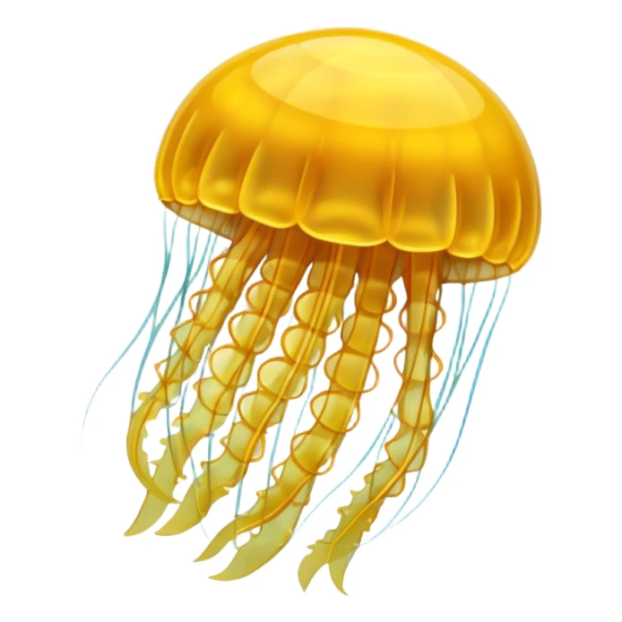 Bright yellow jellyfish  sticker
