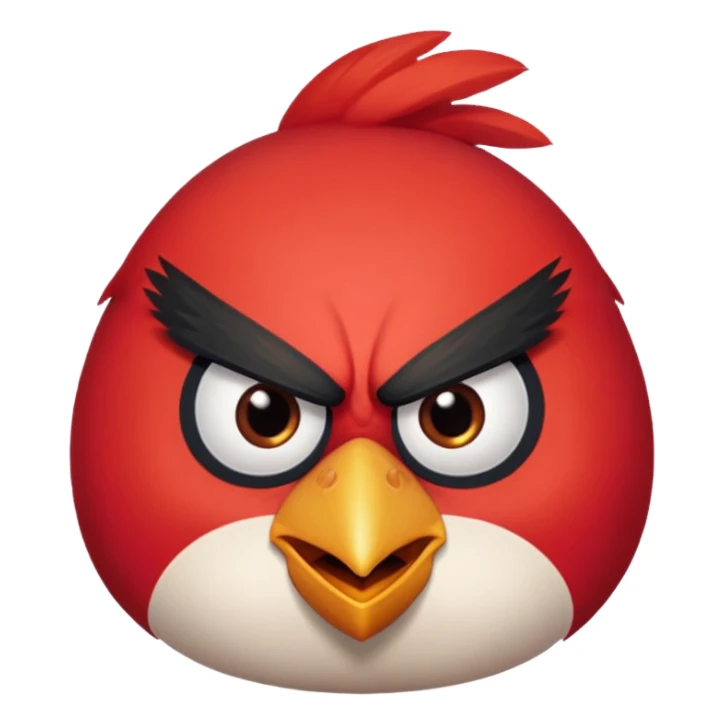 Angry brid emoji red sticker