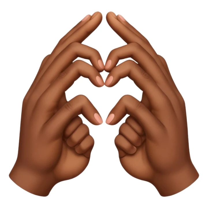 two hands forming a heart, brown sticker