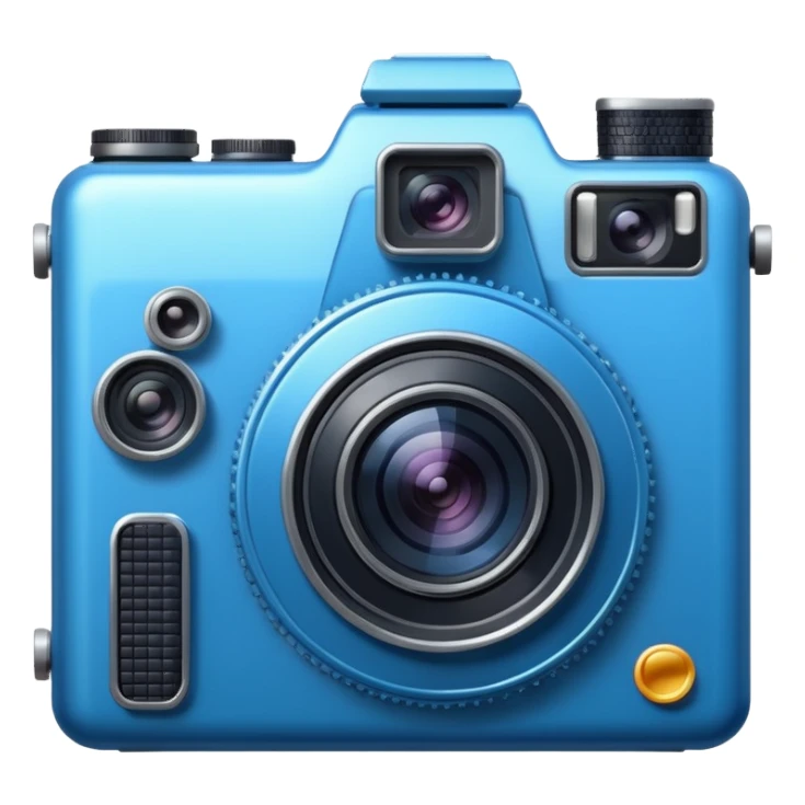 blue camera sticker