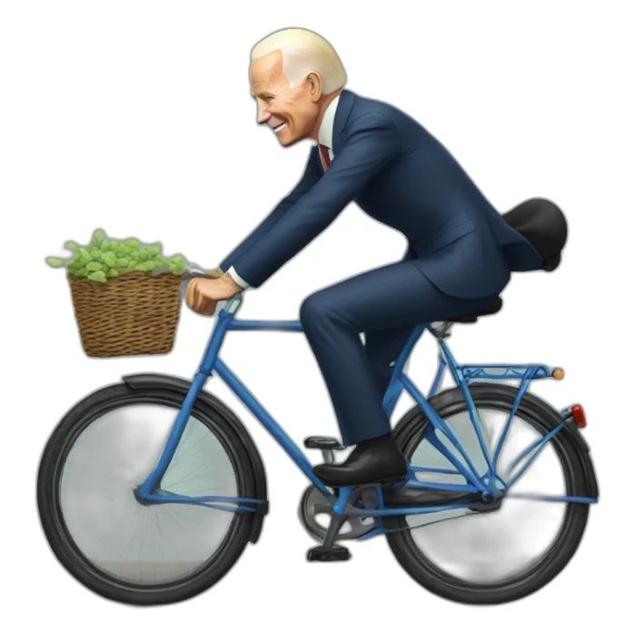 Biden,Putin riding bicycle sticker