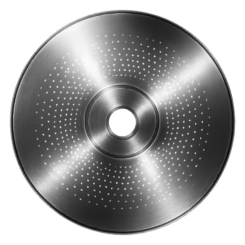 A minimalist CD disc with dot pattern, glowing effect, violet color sticker