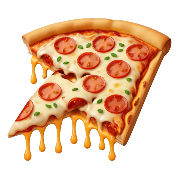 A crying slice of pizza sticker
