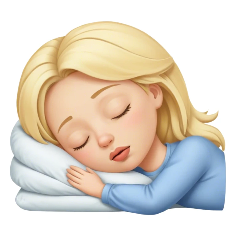 blonde girl sleeping and snoring sticker