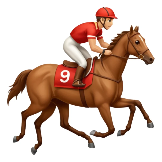 Race track horse sticker