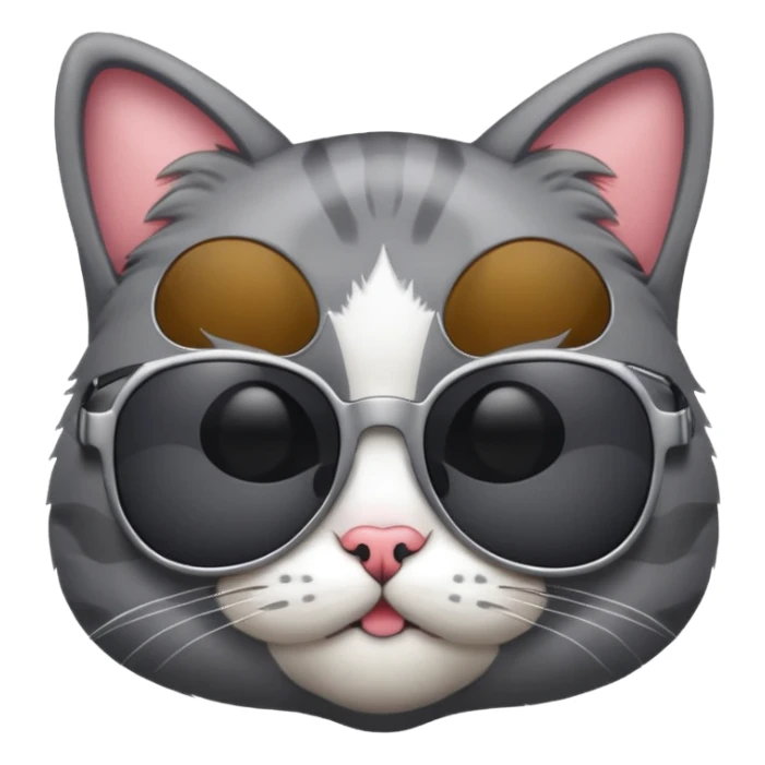 Cat wearing sunglasses sticker