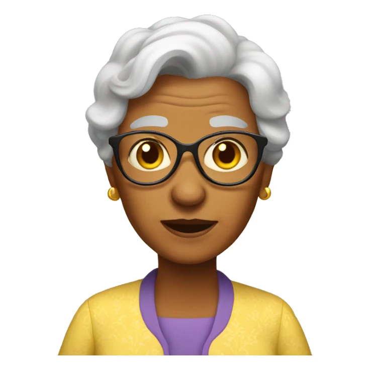 yellow skin grandma sticker