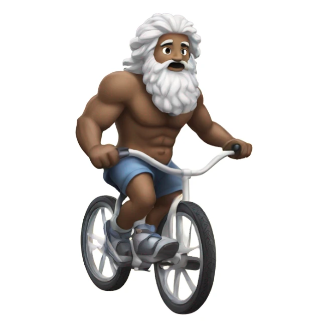 Zeus riding a unicycle  sticker