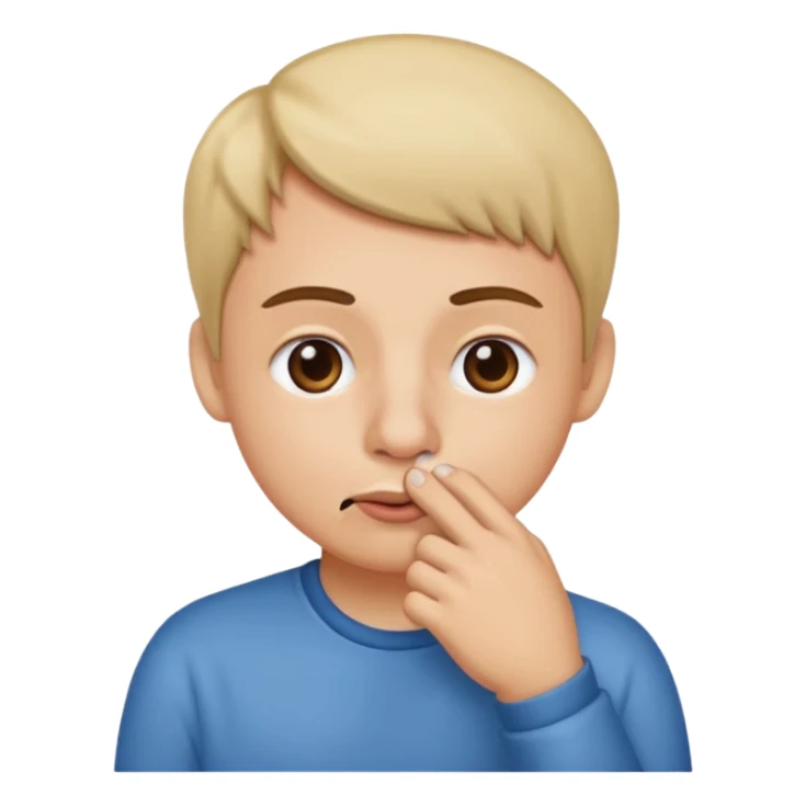 picking nose sticker