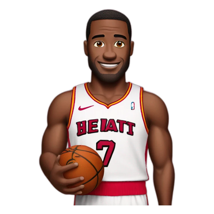 patrick from spongebob wearing red miami heat jersey sticker