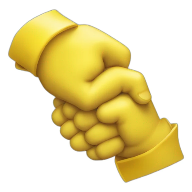 two yellow hands cracking knuckles sticker