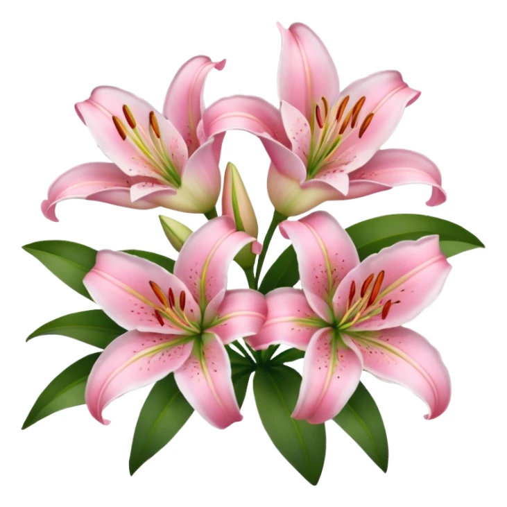 Pink lilies sticker
