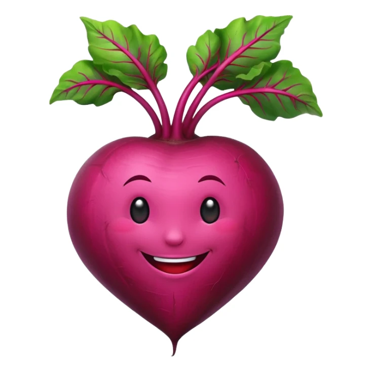 cute beet with a smile sticker