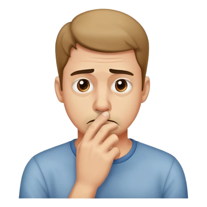 A guy holding his nose because something stinks  sticker