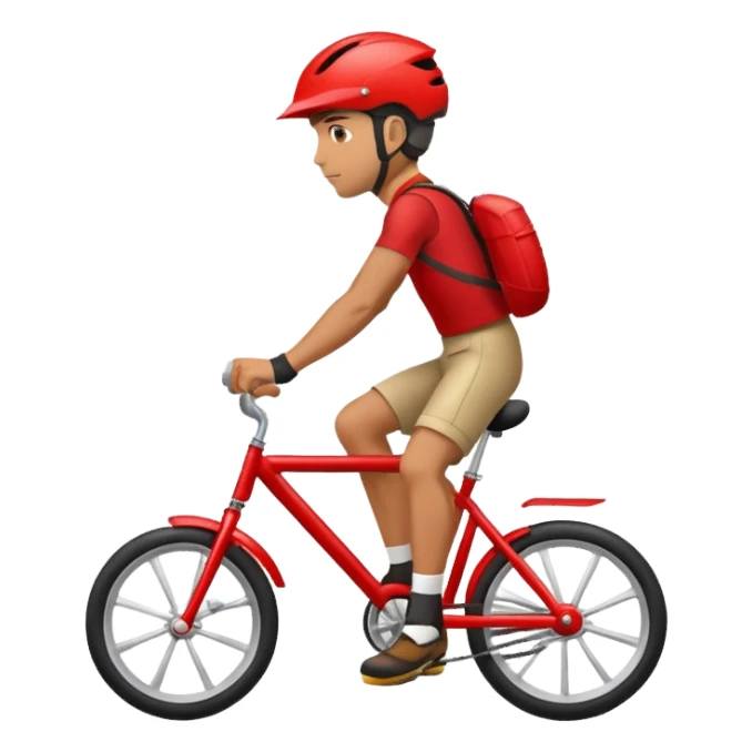 Man on a red bike  sticker