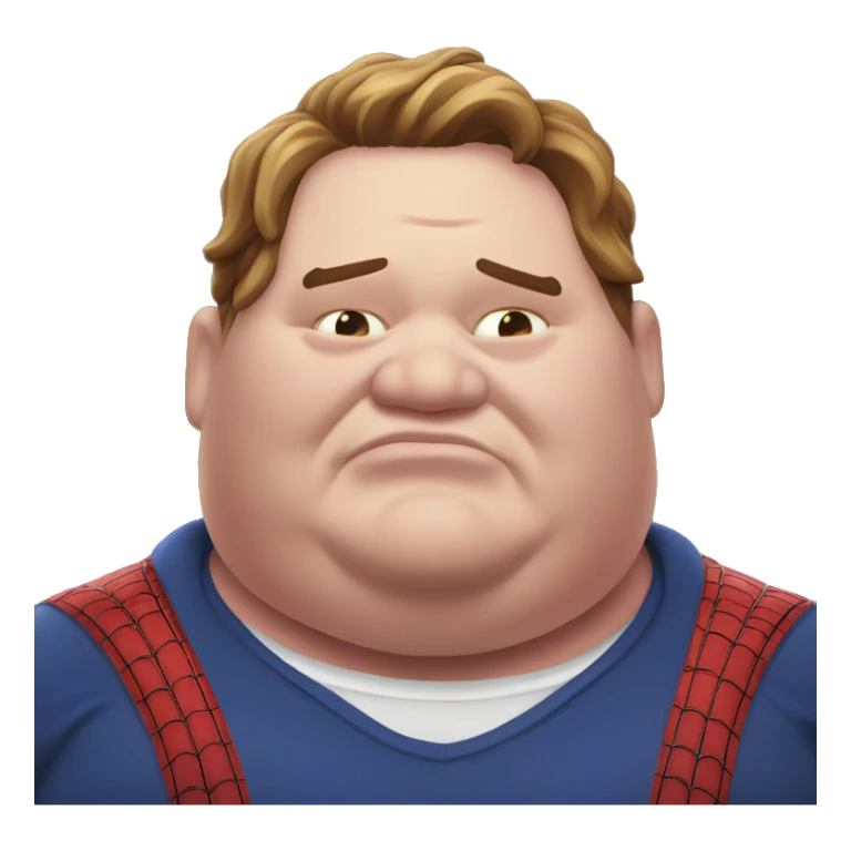 morbidly obese spider-man sticker