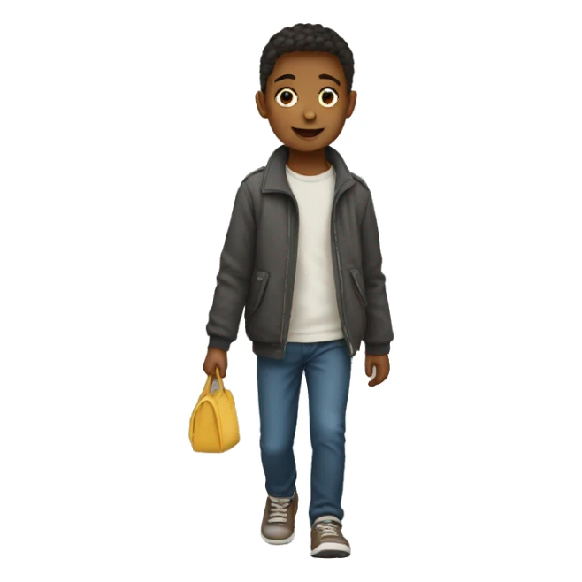 a boy walking with a girl  sticker