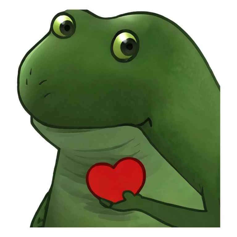 dinosaur holding a heart sticker