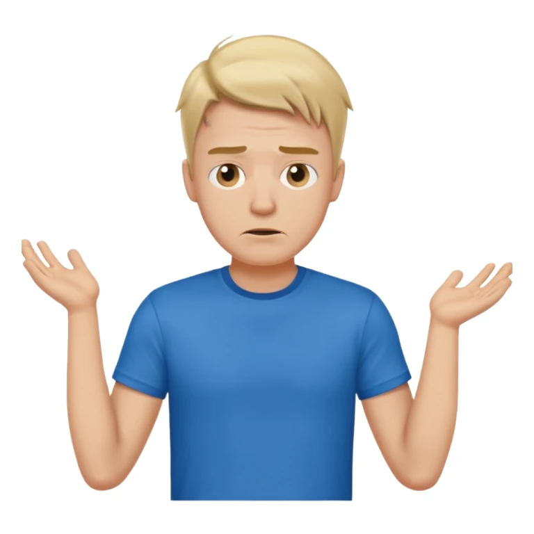 cool confused men person shrug pose sticker