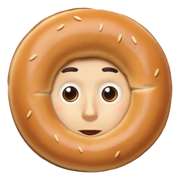 Mysterious bagel man sticker