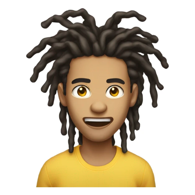 lightskin guy with 2 strand dreads yelling sticker