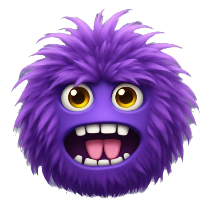 big hairy purple monster  sticker