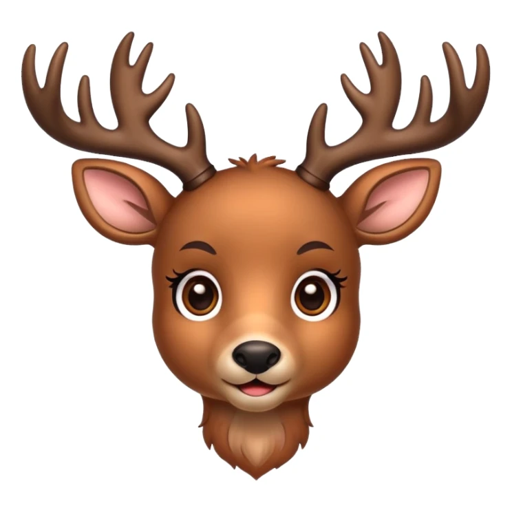 cute deer with antlers sticker