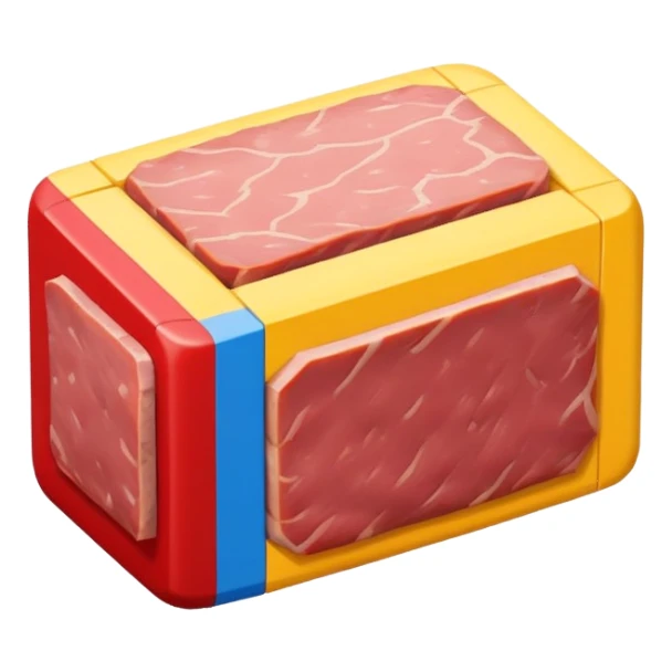  spam meat mondrian style painting sticker