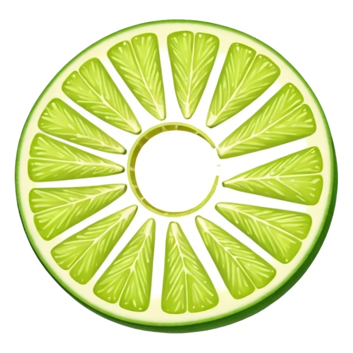 lime peel for a cocktail in a spiral shape sticker