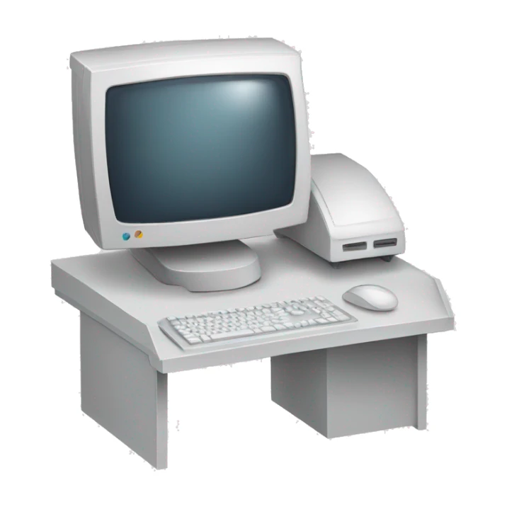 computador setup branco sticker