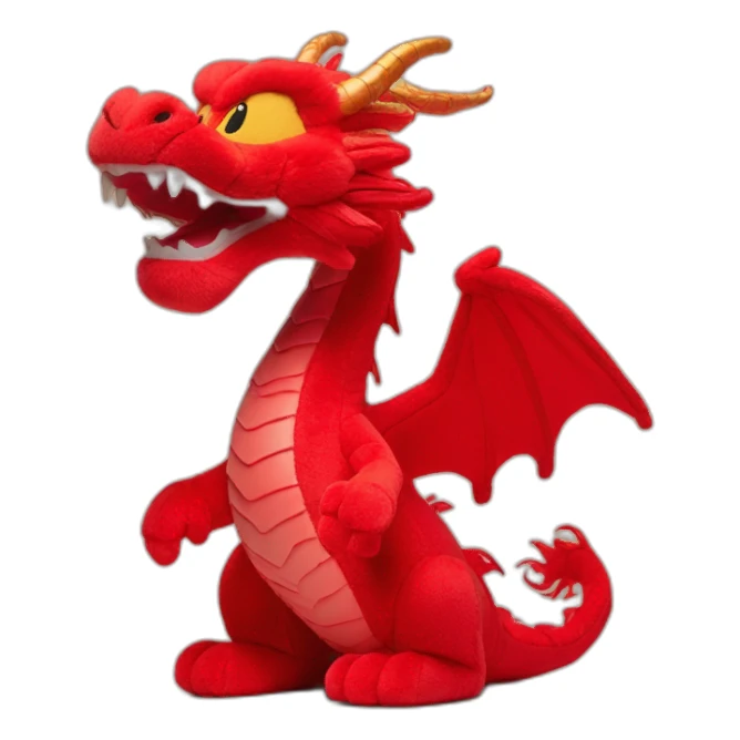 red chinese dragon jellycat boy sticker