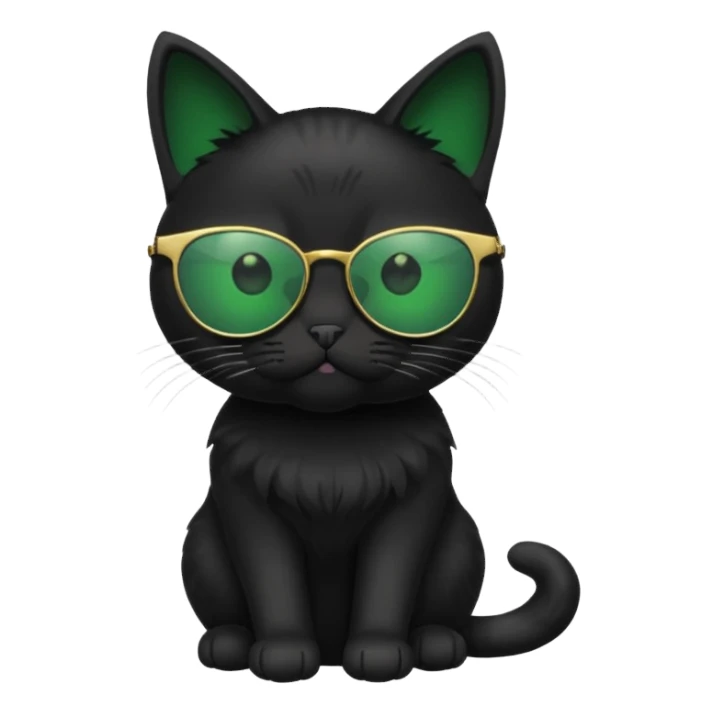 Cat with sunglasses sticker