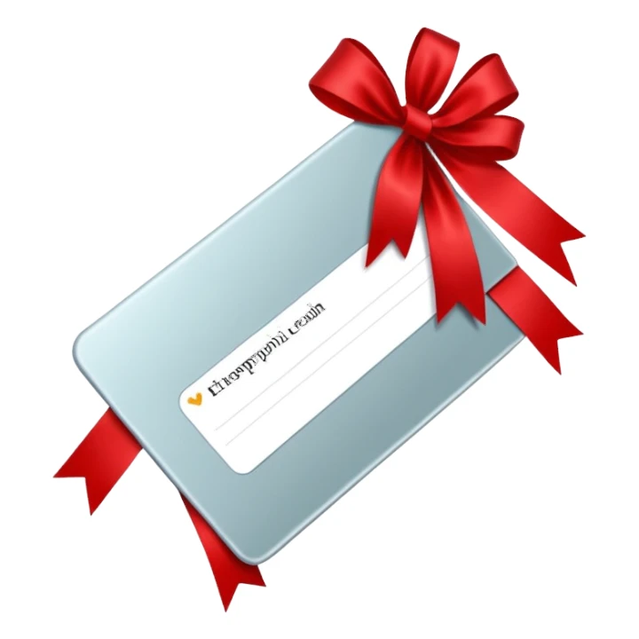 profile card wrapped with a ribbon sticker