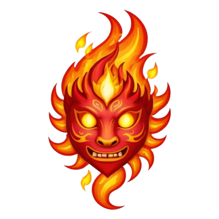 fire elemental tattoo sticker