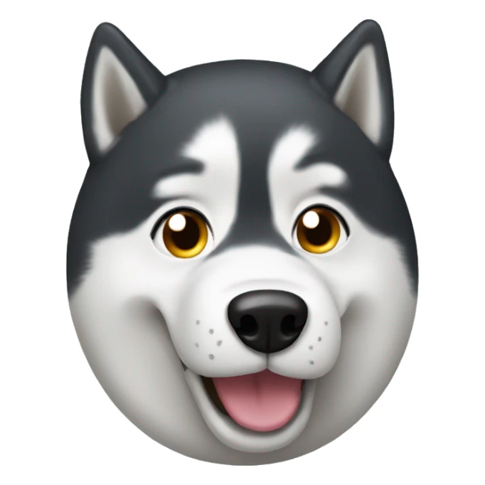husky dog pooping sticker